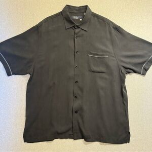 Nat Nast brand silk button down short sleeve shirt. XL.